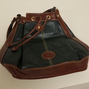 Leather bucket bag
